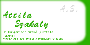 attila szakaly business card