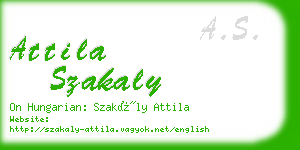 attila szakaly business card